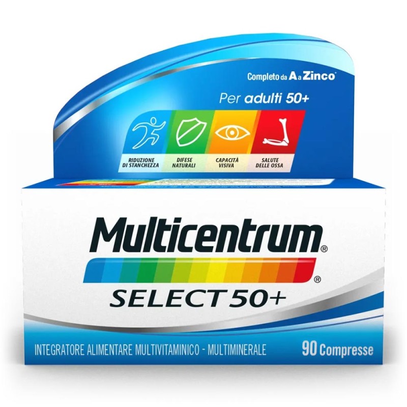 Multicentrum
Select 50+
Integratore alimentare multivitaminico - multiminerale
completo da A a Zinco