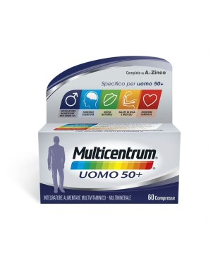 Multicentrum
Uomo 50+
Integratore alimentare multivitaminico - multiminerale
completo da A a Zinco