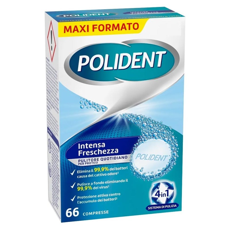 Polident
intensa freschezza
pulitore quotidiano per protesi
4in1 sistema di pulizia