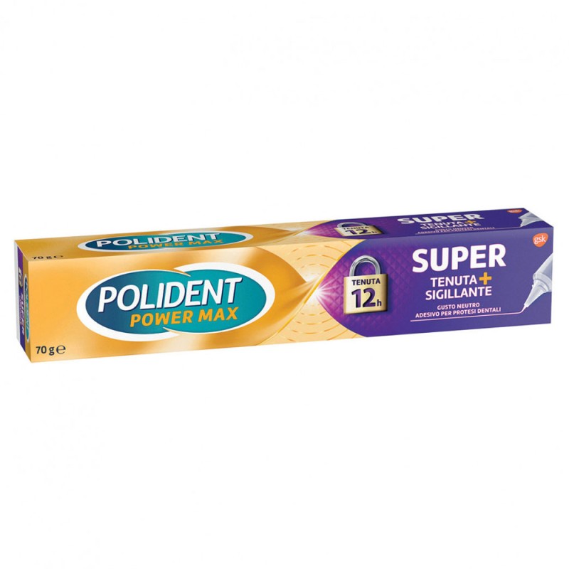 Polident
Power Max
super tenuta + sigillante
adesivo per protesi dentale
tenuta 12h