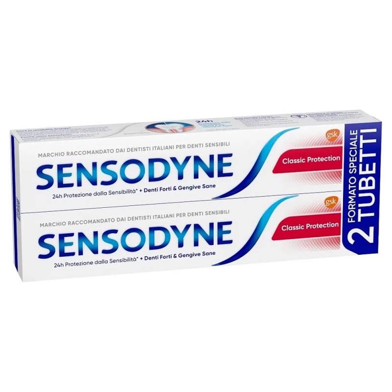 Sensodyne
Classic Protection
dentifricio
24h protezione dalla sensibilità + denti forti & gengive sane