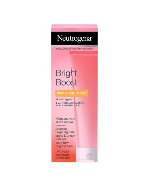 Neutrogena
Bright Boost
Fluido idratante viso
SPF 30
Neoglucosamine + Vitamina C & E
tubo da 50 ml