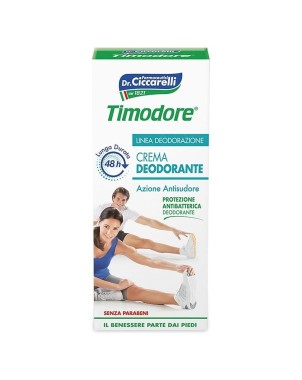 Timodore
crema deodorante
azione antisudore
48h lunga durata