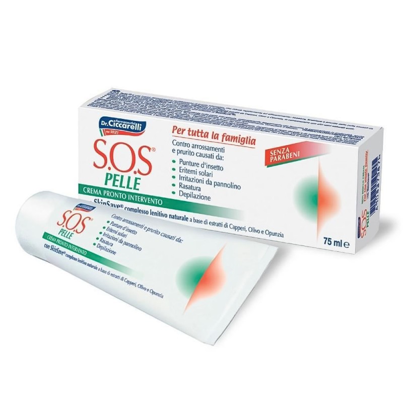 Dr. Ciccarelli
SOS Pelle
crema pronto intervento
per tutta la famiglia
senza parabeni
tubetto da 75 ml