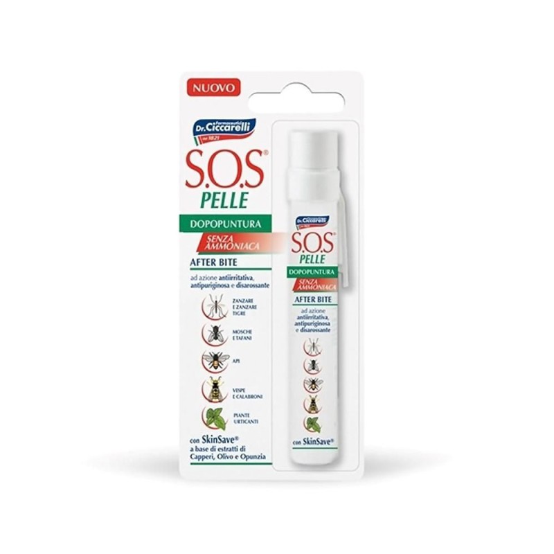 Dr. Ciccarelli
SOS Pelle
dopopuntura
senza ammoniaca
formato 15 ml