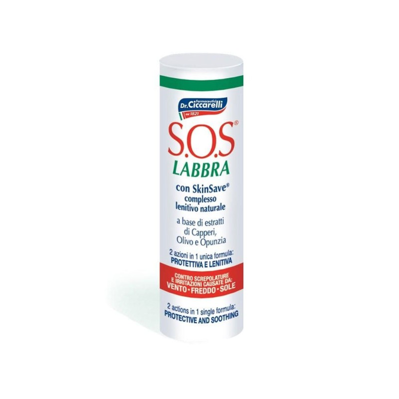 Dr. Ciccarelli
S.O.S. Labbra
con SkinSave complesso lenitivo naturale
protettiva e lenitiva