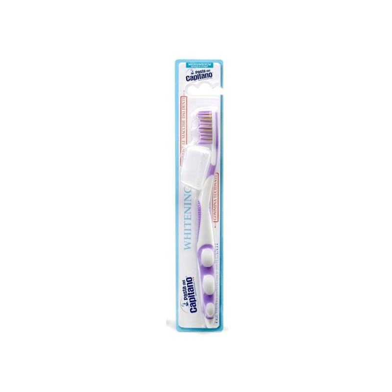 Pasta del Capitano
Whitening
spazzolino medio
per denti bianchi e brillanti
gommina lucidante | rimuove le macchie dai denti
