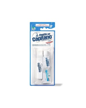 Pasta del Capitano
Kit Viaggio
spazzolino con setole medie
dentifricio protezione placca e carie