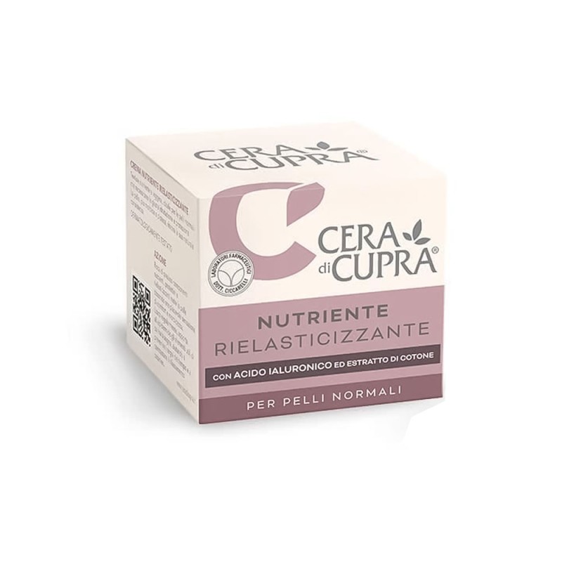 Cera di Cupra
Nutriente Rielasticizzante
con acido ialuronico ed estratto di cotone
per pelli normali