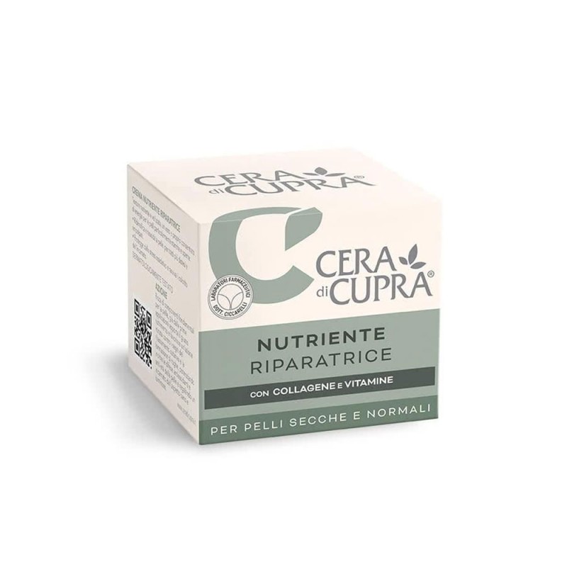 Cera di Cupra
Nutriente Riparatrice
con collagene e vitamine
per pelli secche e normali
vasetto da 50 ml