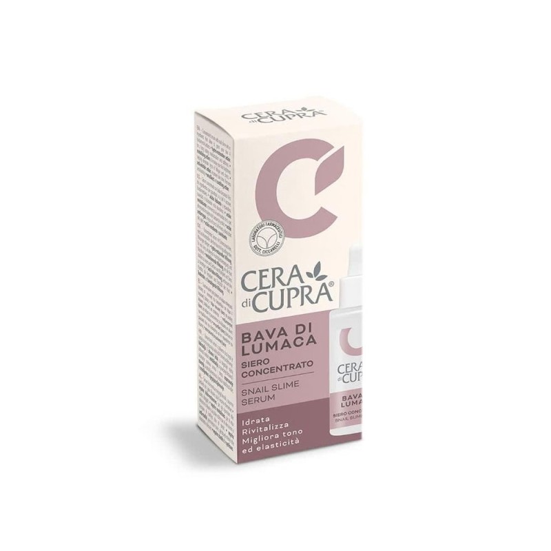 Cera di Cupra
bava di lumaca
siero concentrato
idrata, rivitalizza, migliora tono ed elasticità