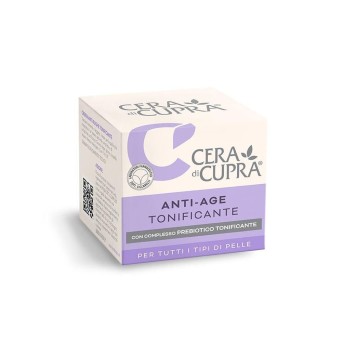 Cera di Cupra
Anti-Age tonificante
con complesso prebiotico tonificante
per tutti i tipi di pelle
vasetto da 50 ml