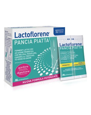 Lactoflorene
Pancia Piatta
Fermenti lattici vivi ad azione probiotica con melissa, passiflora, camomilla, finocchio ed enzimi