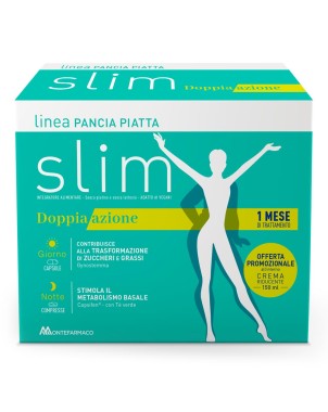 Pancia Piatta
slim
Doppia azione
contribuisce alla trasformazione di zuccheri e grassi
stimola il metabolismo basale