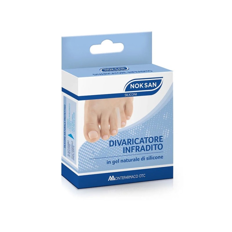 NOK SAN
divaricatori infradito
in gel naturale in silicone
confezione da 2 pezzi di diverse misure