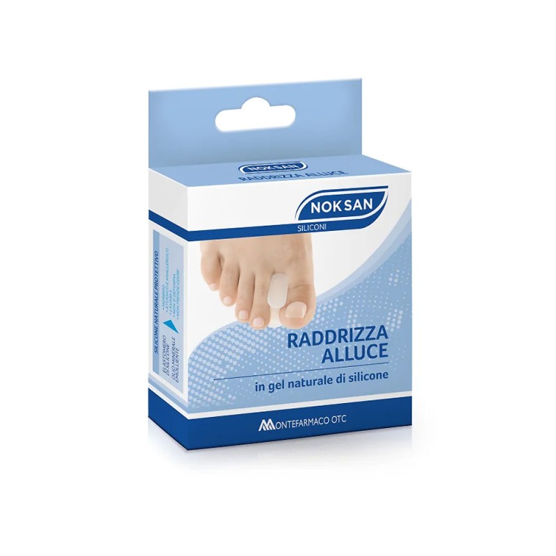 NOK SAN
raddrizza alluce
in gel naturale di silicone
confezione da 1 pezzo