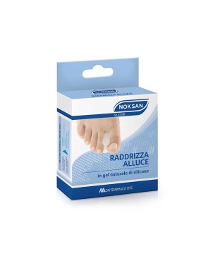 NOK SAN
raddrizza alluce
in gel naturale di silicone
confezione da 1 pezzo