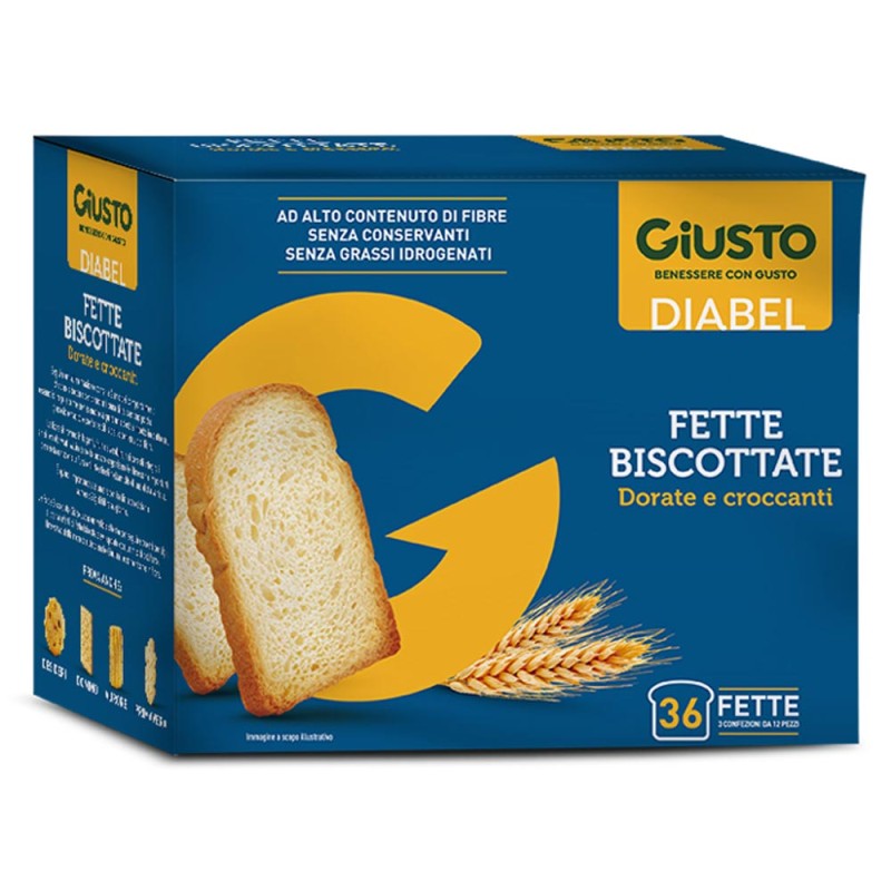 Giusto
diabel
fette biscottate
Prodotto dietetico per diabetici