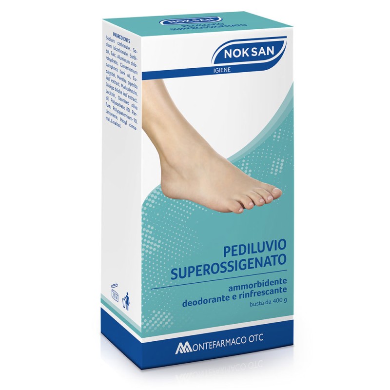 NOK SAN
pediluvio superossigenato
ammorbidente deodorante e rinfrescante
busta da 400 g