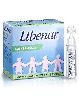 Libenar
igiene nasale
soluzione salina isotonica
confezione 15 fiale da 5 ml monouso