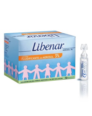 Libenar
aerosol 3%
azione fluidificante per aerosol
soluzione salina sterile ipertonica 3% per inalazione