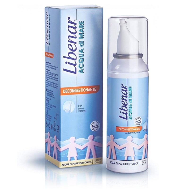 Libenar
acqua di mare
decongestionante
ipertonica
con punta morbida
flacone spray da 100 ml