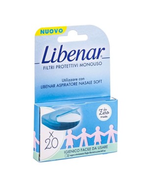 Libenar
filtri aspiratore monouso
utilizzare con libenar aspiratore nasale soft
da zero mesi
igienico facile da usare
