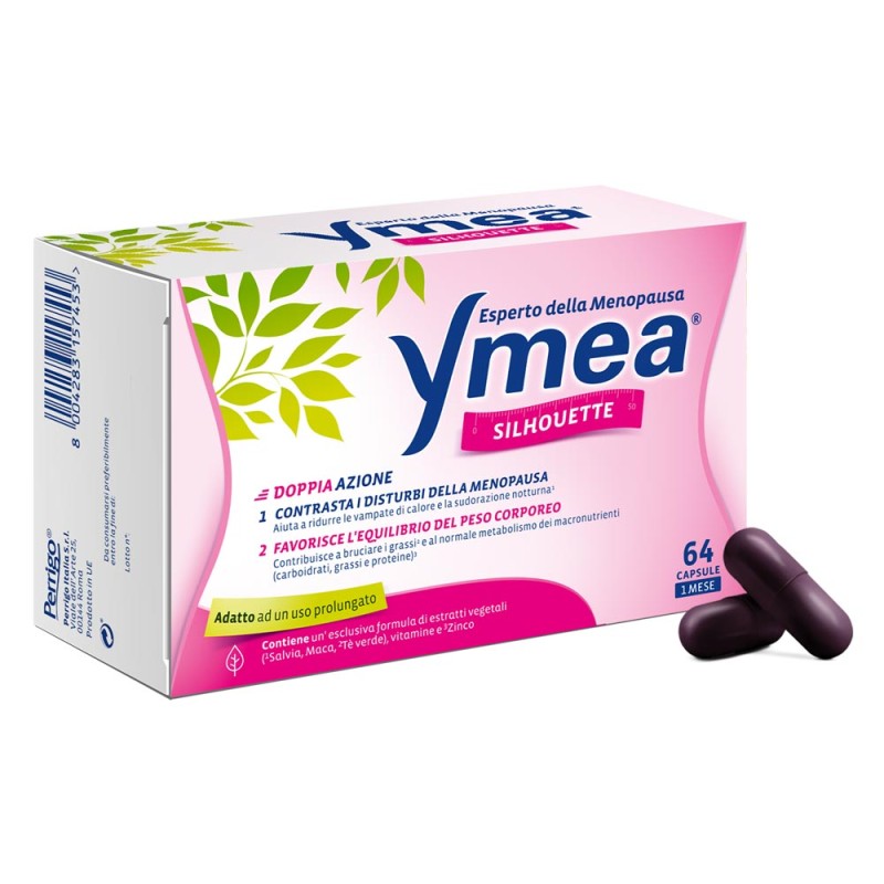 Ymea
Silhouette
esperto della menopausa
doppia azione
adatto ad un uso prolungato
confezione da 64 capsule (1 mese)