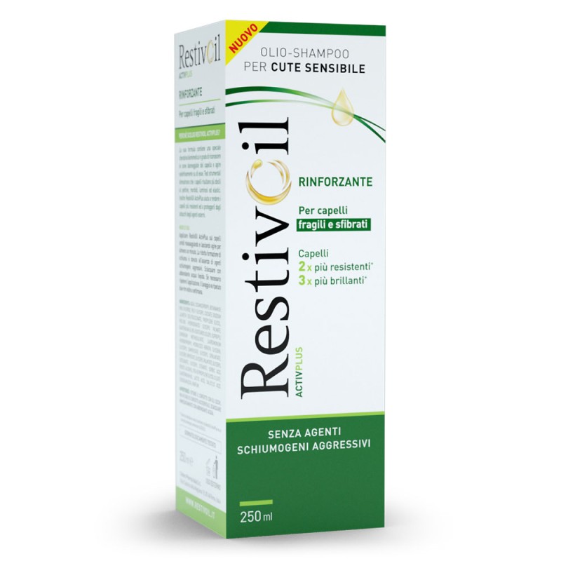 Restivoil
Activ Plus
olio-shampoo per cute sensibile
Rinforzante
per capelli fragili e sfibrati
