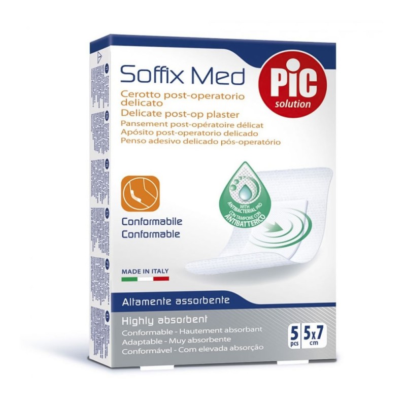 PiC solution
Soffix Med
cerotto post-operatorio delicato
conformabile
altamente assorbente