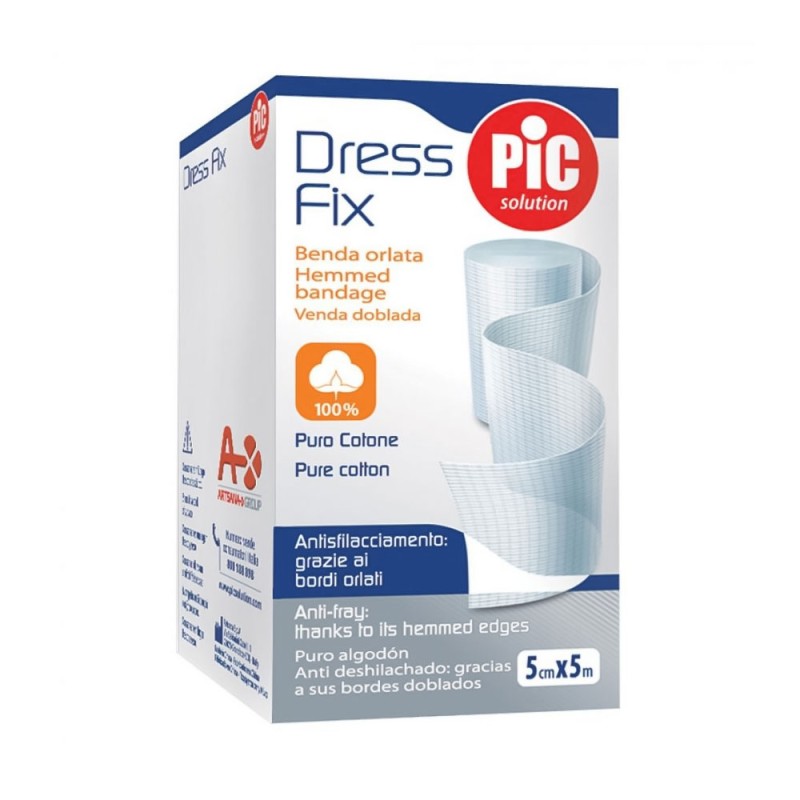 PiC
Dress Fix
benda orlata
100% Puro Cotone
antisfilacciamento: grazie ai bordi orlati
