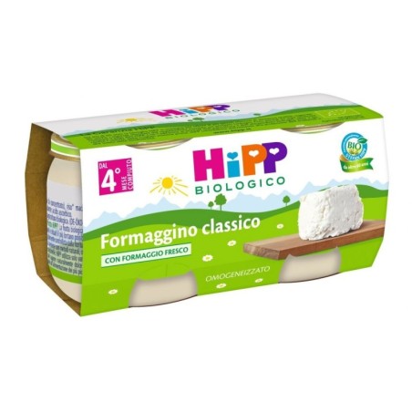 Hipp
Biologico
Omogeneizzato
Formaggino Classico fresco
4 Mesi+