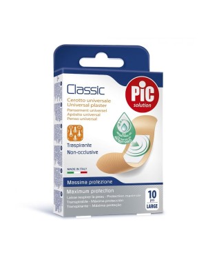Pic solution
Classic
cerotto universale
traspirante
massima protezione
formato 25x752 mm (large) 10 pezzi