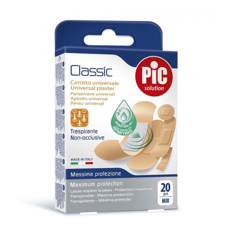PiC solution
Classic
cerotto universale
traspirante
massima protezione
confezione mix da 20 pezzi