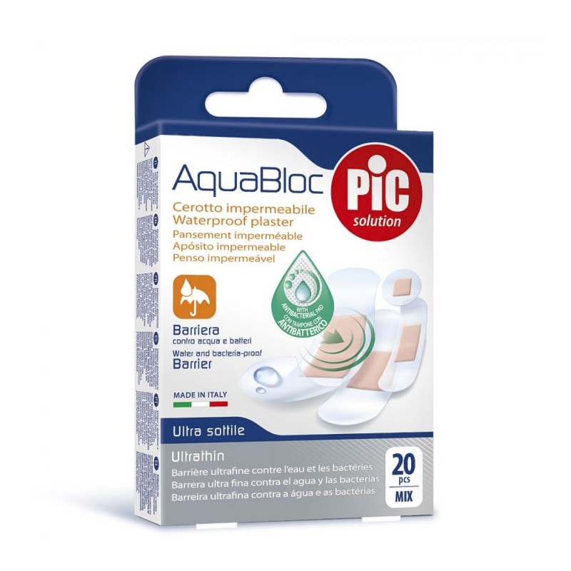 PiC solution
AquaBloc
cerotto impermeabile
barriera contro acqua e batteri
ultrasottile