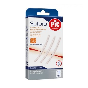 Pic solution
Sutura
cerotti adesivi per suture cutanee
professional care
ipoallergenico | latex free
confezione da 10 pezzi