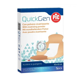 PiC solution
QuickGen
cerotti con polvere cicatrizzante
accelera la guarigione
acido ialuronico