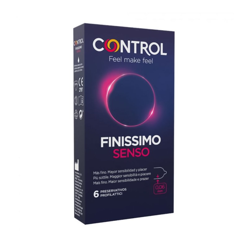 Control Finissimo Senso profilattici 6 pezzi Più sottile, maggior sensibilità e piacere.