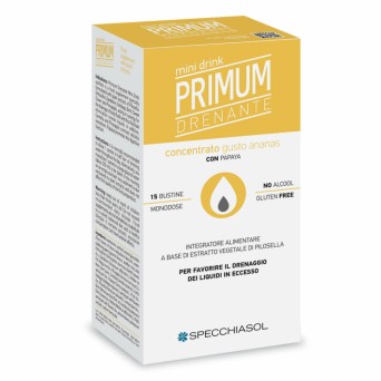Primum
Drenante
mini drink
concentrato gusto Ananas con papaya per favorire il drenaggio dei liquidi in eccesso