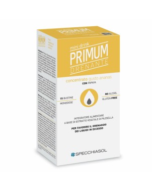 Primum
Drenante
mini drink
concentrato gusto Ananas con papaya per favorire il drenaggio dei liquidi in eccesso