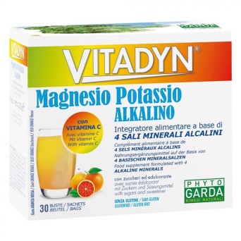 itadyn
Magnesio Potassio Alkalino
Integratore alimentare a base di 4 sali minerali alcalini
con vitamina C