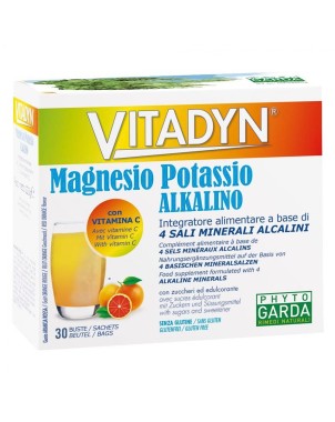 itadyn
Magnesio Potassio Alkalino
Integratore alimentare a base di 4 sali minerali alcalini
con vitamina C