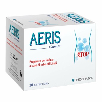 Aeris
Tisana
Preparato per infuso a base di erbe officinali
confezione da 20 bustine filtro