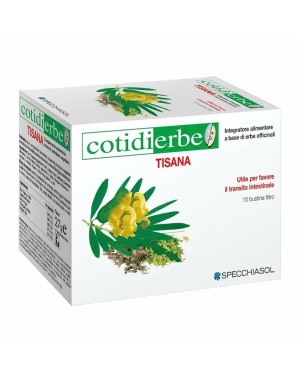 Cotidierbe
Tisana
Integratore alimentare a base di erbe officinali
utile per favorire il transito intestinale