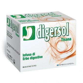 Digersol
Tisana
Infuso si erbe digestive
confezione da 20 bustine filtro