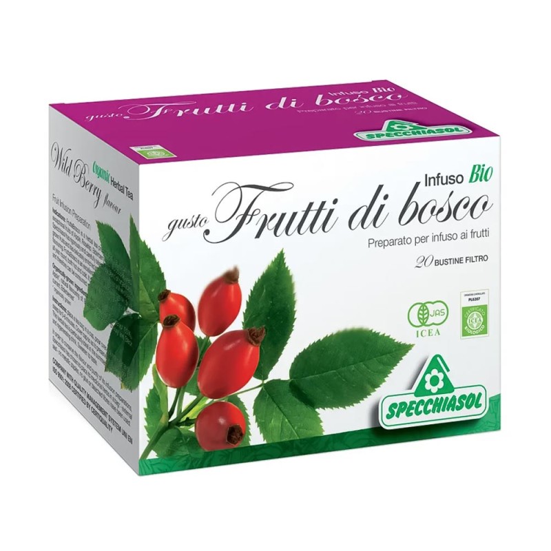 Frutti di Bosco
Infuso Bio
Preparato per infuso ai frutti
confezione da 20 bustine filtro