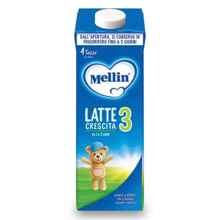 Mellin 3
latte liquido
crescita
Fonte di ferro per il normale sviluppo cognitivo
da 1 a 2 anni