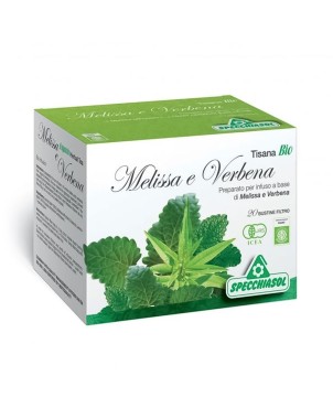 Melissa e Verbena
Tisana Bio
Preparato per infuso a base di Melissa e Verbena
confezione da 20 bustine filtro
