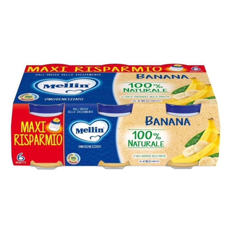 Mellin
omogeneizzato
banana
100% naturale
4 mesi+