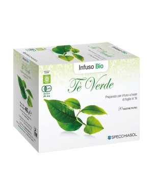Tè Verde
Infuso Bio
Preparato per infuso a base di foglie di Tè
confezione da 20 bustine filtro